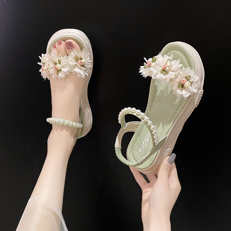 Summer Clothing H&M - Footwear Lace Summer 2025 Rhinestones Sandals