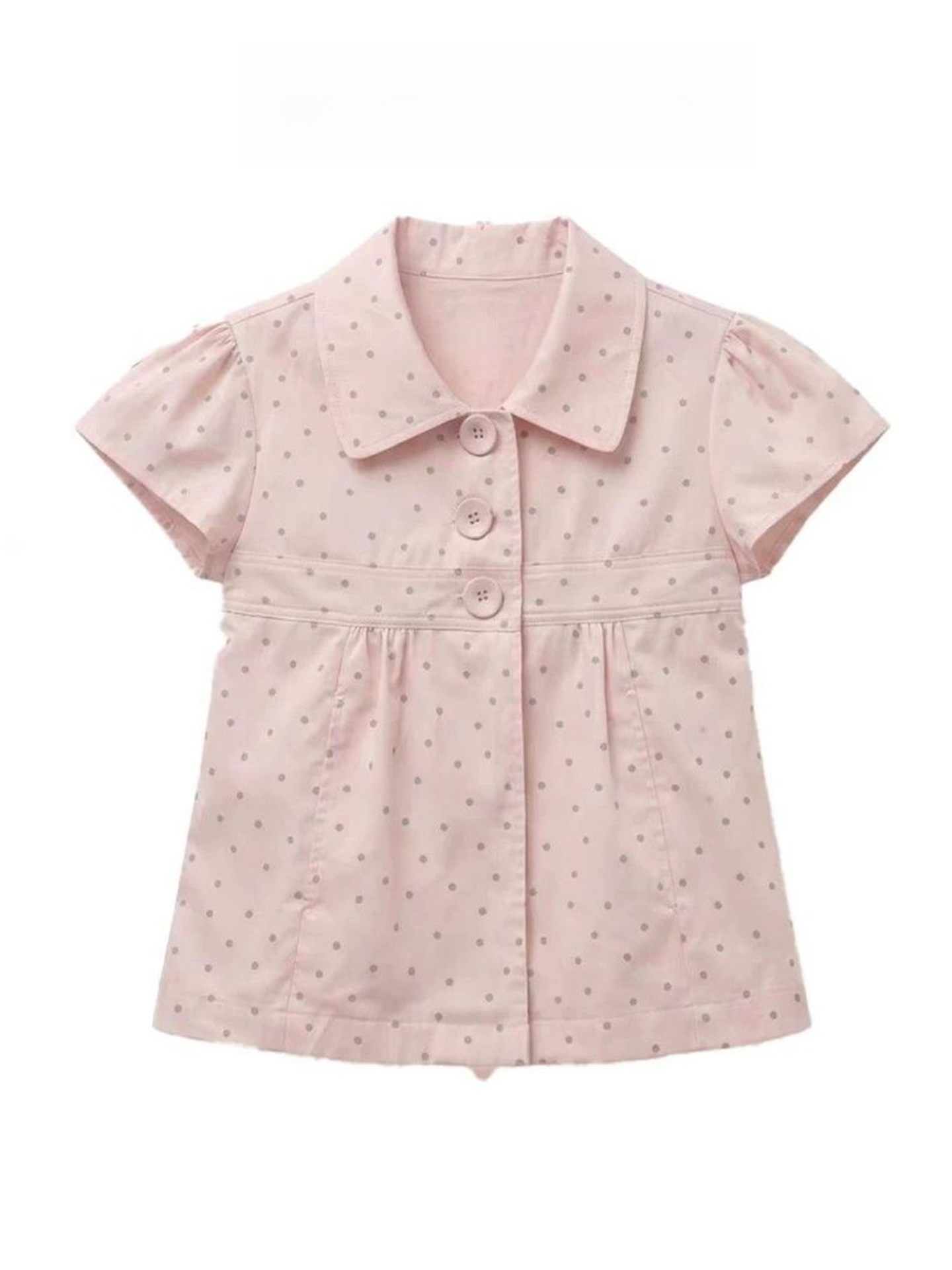 Summer Clothing Old Money - Sweet Pink Polka Dot Doll Collar
