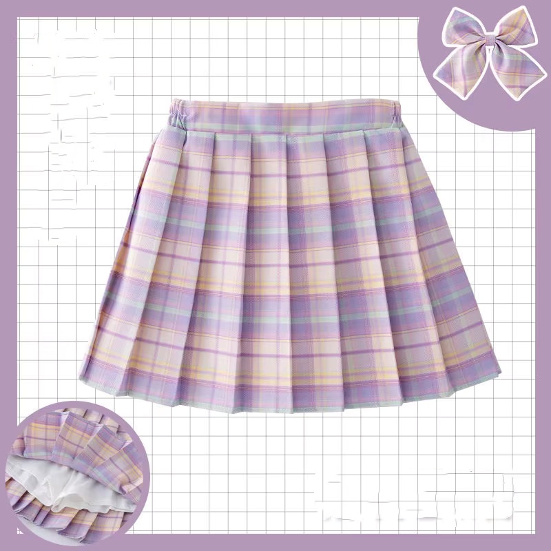 Summer Clothing For Teen Girls - Kids Checkered Skirt Children College Style