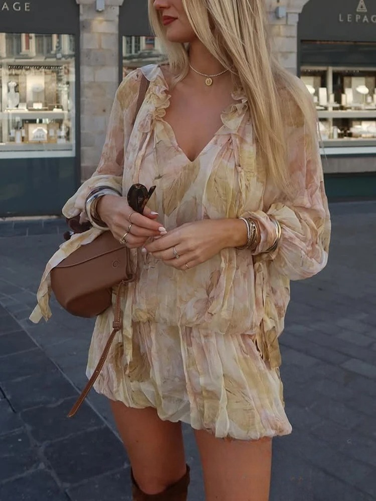 Summer Clothing H&M - KONDALA Vintage Holiday Flower Print Women