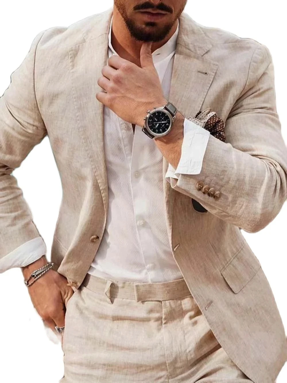 Summer Beach Business Linen Me - огляд і ціна Summer Clothing Men Linen