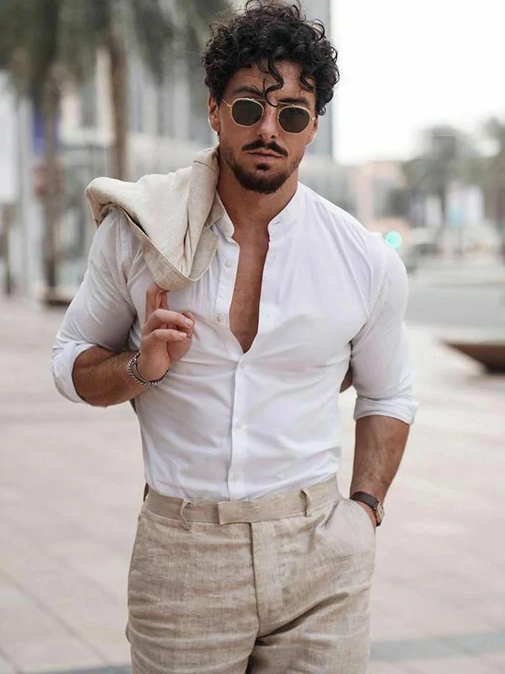 Summer Beach Business Linen Me - огляд і ціна Summer Clothing Men Linen