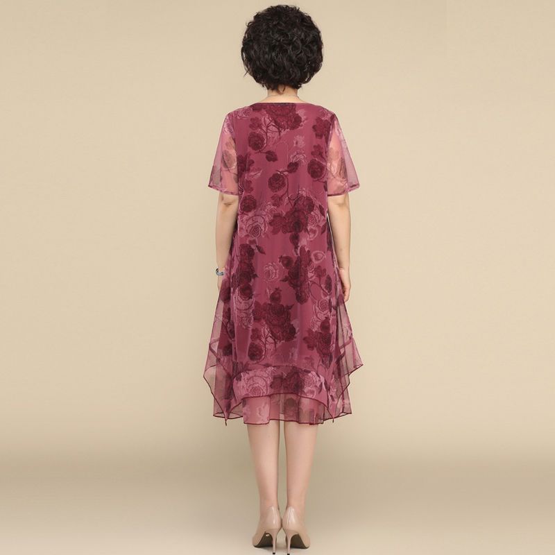 NEW O-Neck Short Sleeve Dresse - огляд і ціна Summer Clothing For 60 Year Old Woman