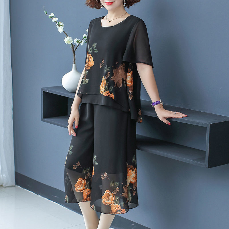 Elegant Fashion Floral Printin - огляд і ціна Summer Clothing For 60 Year Old Woman