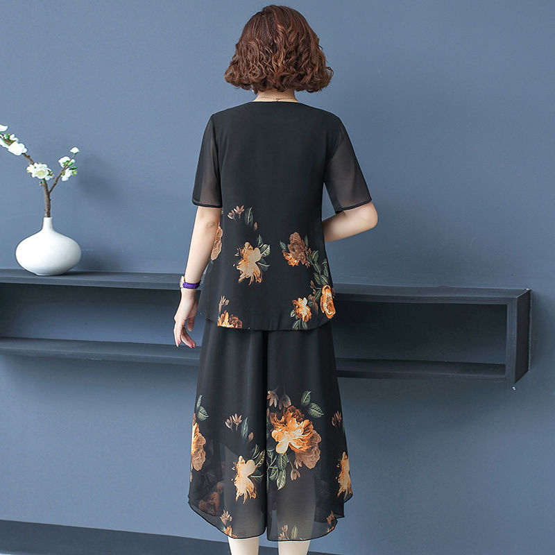Elegant Fashion Floral Printin - огляд і ціна Summer Clothing For 60 Year Old Woman