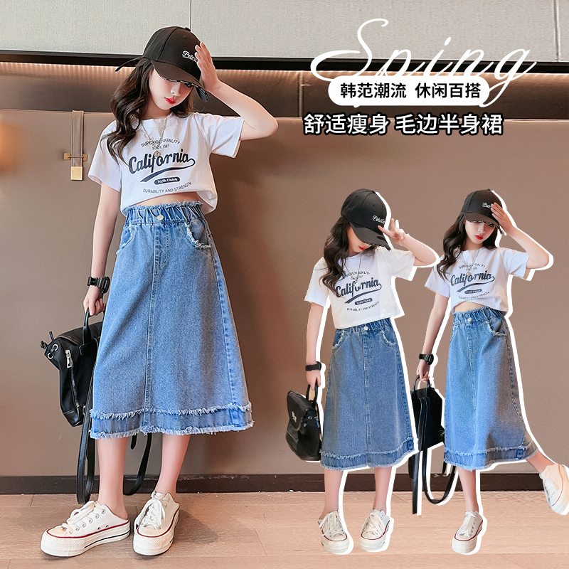 School Girls Denim Skirt Sprin - огляд і ціна Summer Clothing For Teen Girls
