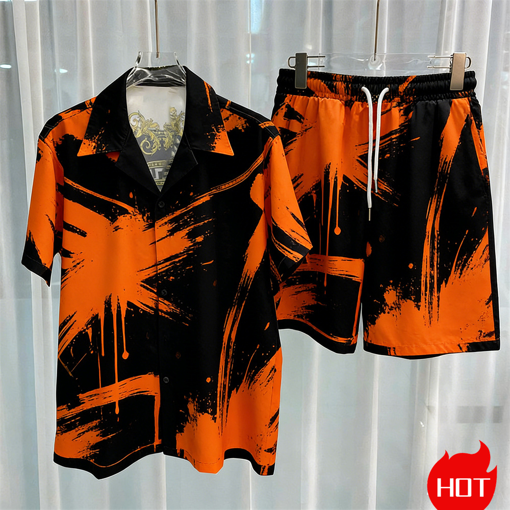 Digital printed men's set fash - огляд і ціна Summer Clothing Men