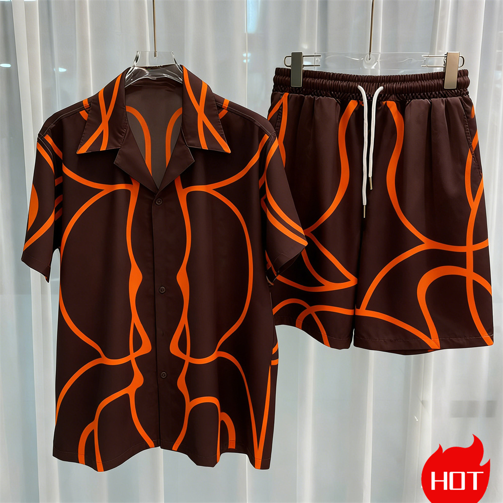 Digital printed men's set fash - огляд і ціна Summer Clothing Men