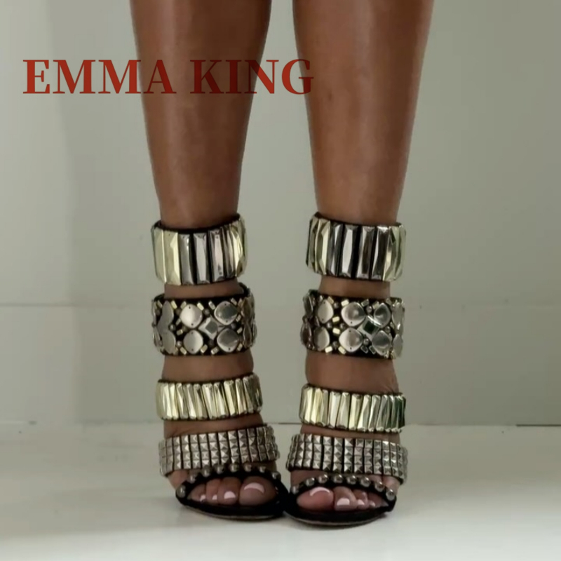 Black Embellished Ankle Strap  - огляд і ціна Summer Clothing Items