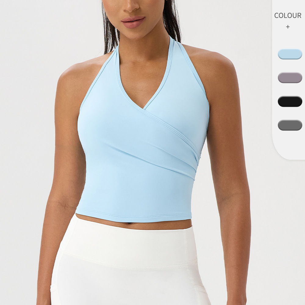 Women's Halter V Neck Yoga Tan - огляд і ціна Halter Neck Top