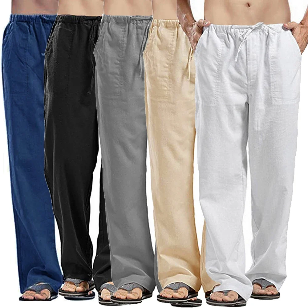 Men's Casual Pants Cotton Line - огляд і ціна Summer Clothing Men Linen