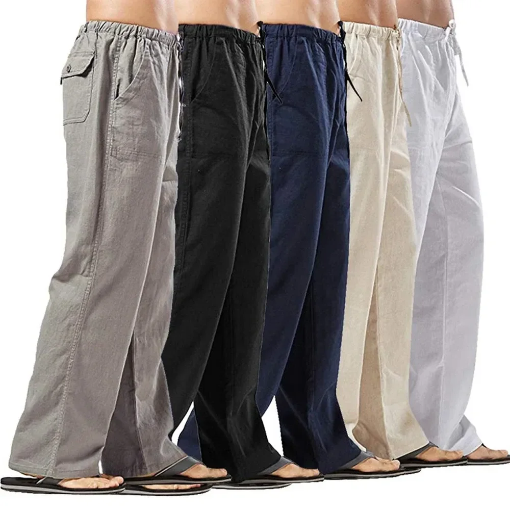 Men's Casual Pants Cotton Line - огляд і ціна Summer Clothing Men Linen