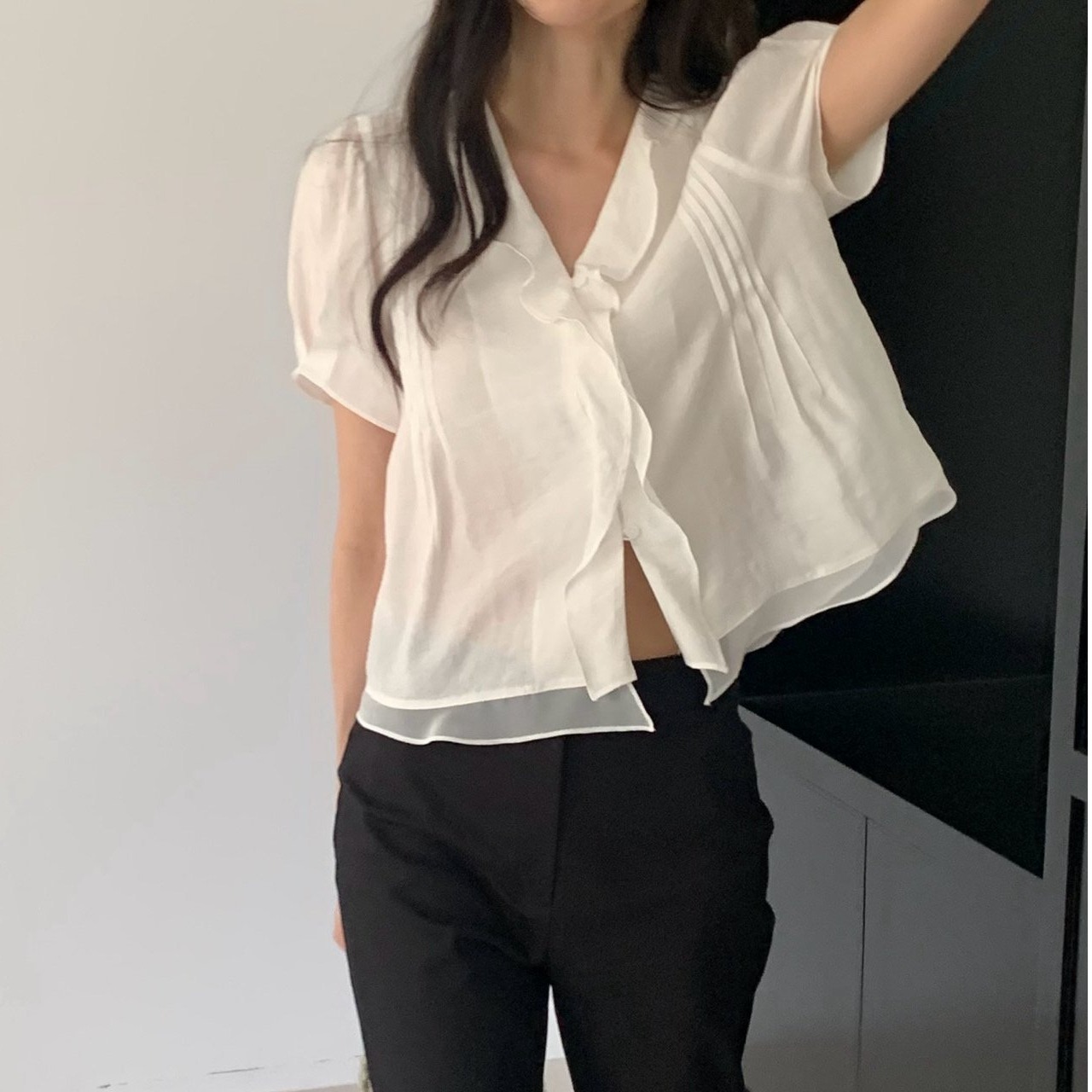 Korean Style Short Sleeve Sing - огляд і ціна Summer Clothing Old Money