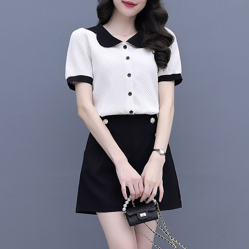 Contrast Color Button Short Se - огляд і ціна Summer Clothing Trends For Women