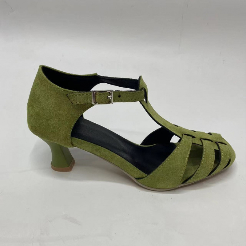Women's Green Suede Kitten Hee - огляд і ціна Summer Clothing Items
