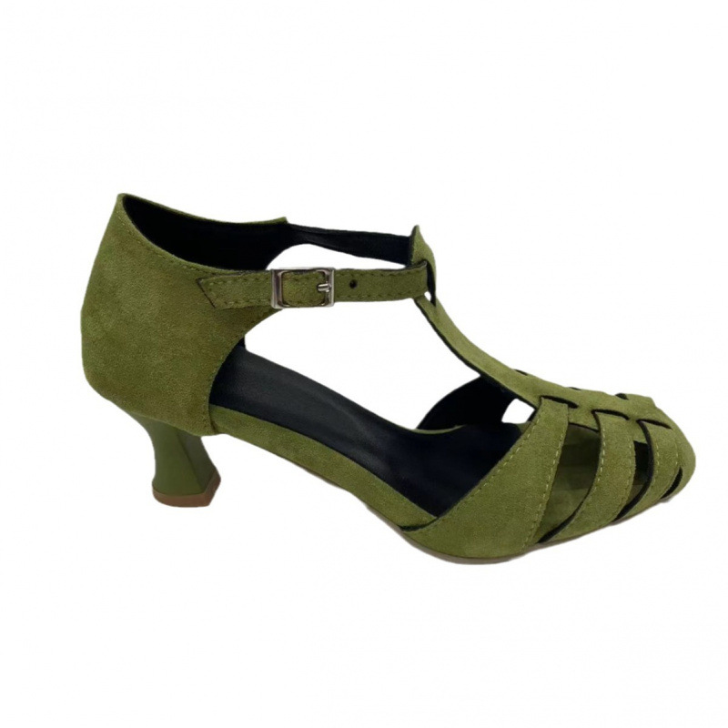 Women's Green Suede Kitten Hee - огляд і ціна Summer Clothing Items
