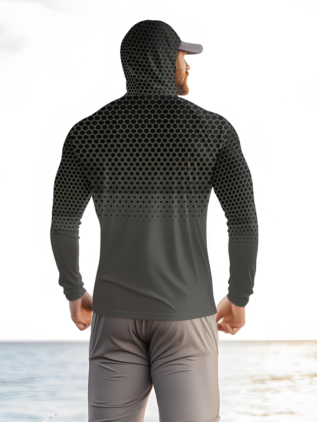 Men Hood Fishing Shirt long sl - огляд і ціна Summer Clothing Men