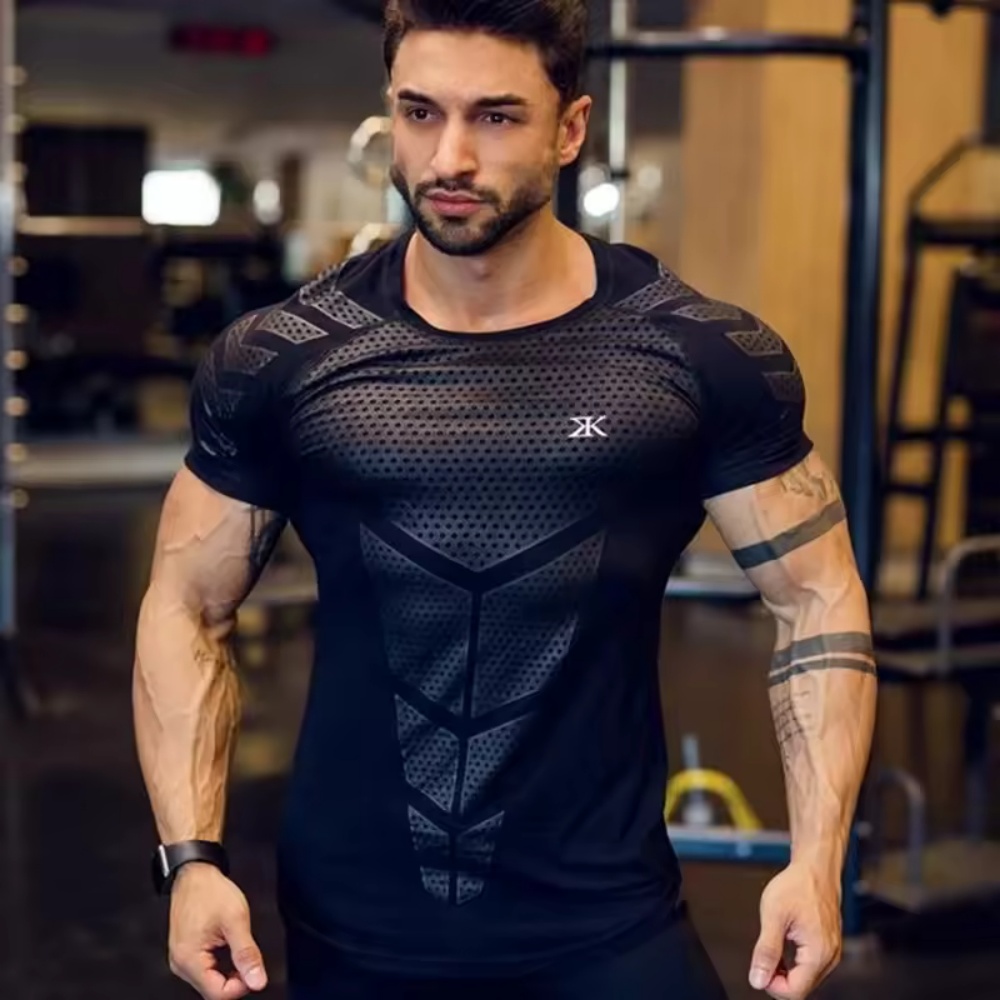 2025 Men Running Sports T-shir - огляд і ціна Summer Clothing Men 2025