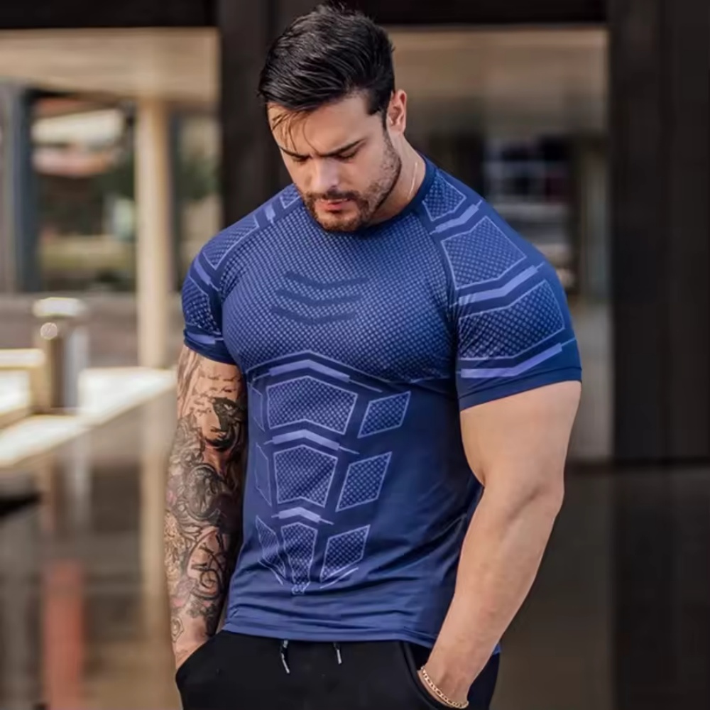 2025 Men Running Sports T-shir - огляд і ціна Summer Clothing Men 2025