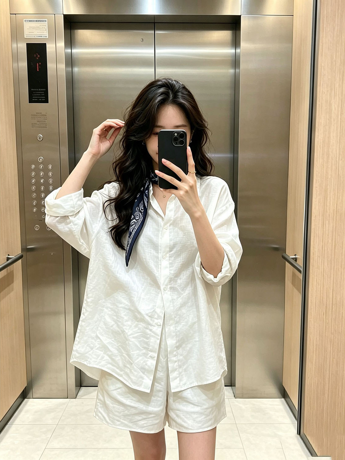 White Korean Style Shirt Elast - огляд і ціна Summer Clothing Old Money