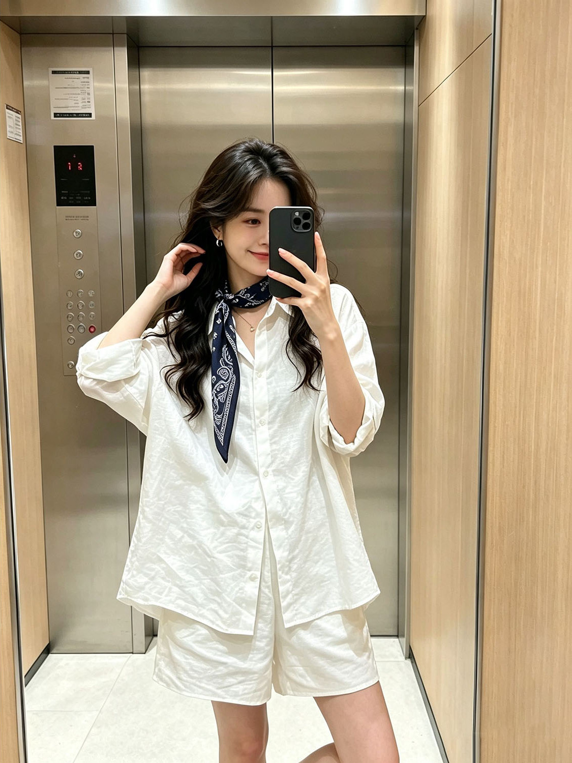 White Korean Style Shirt Elast - огляд і ціна Summer Clothing Old Money