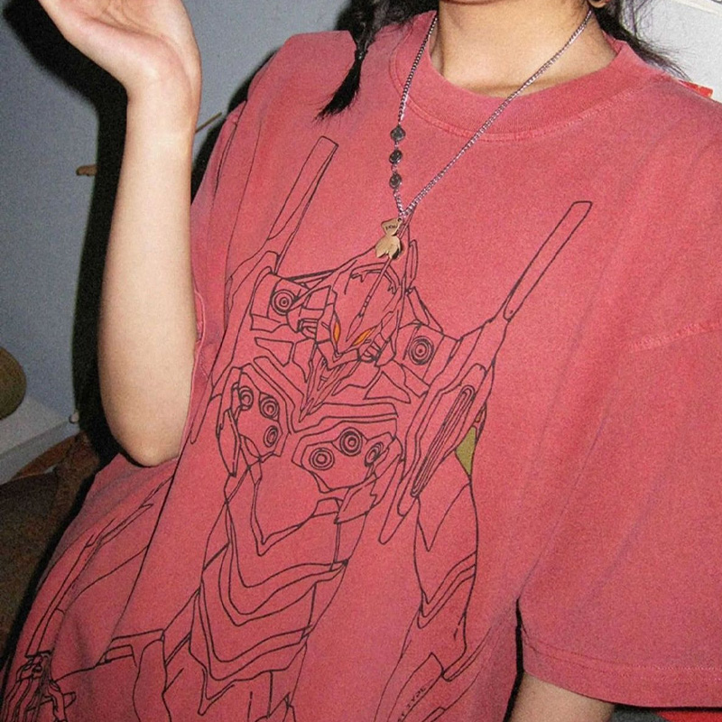 Evangelion Acid Washed Y2K T S - огляд і ціна Summer Clothing Old Money