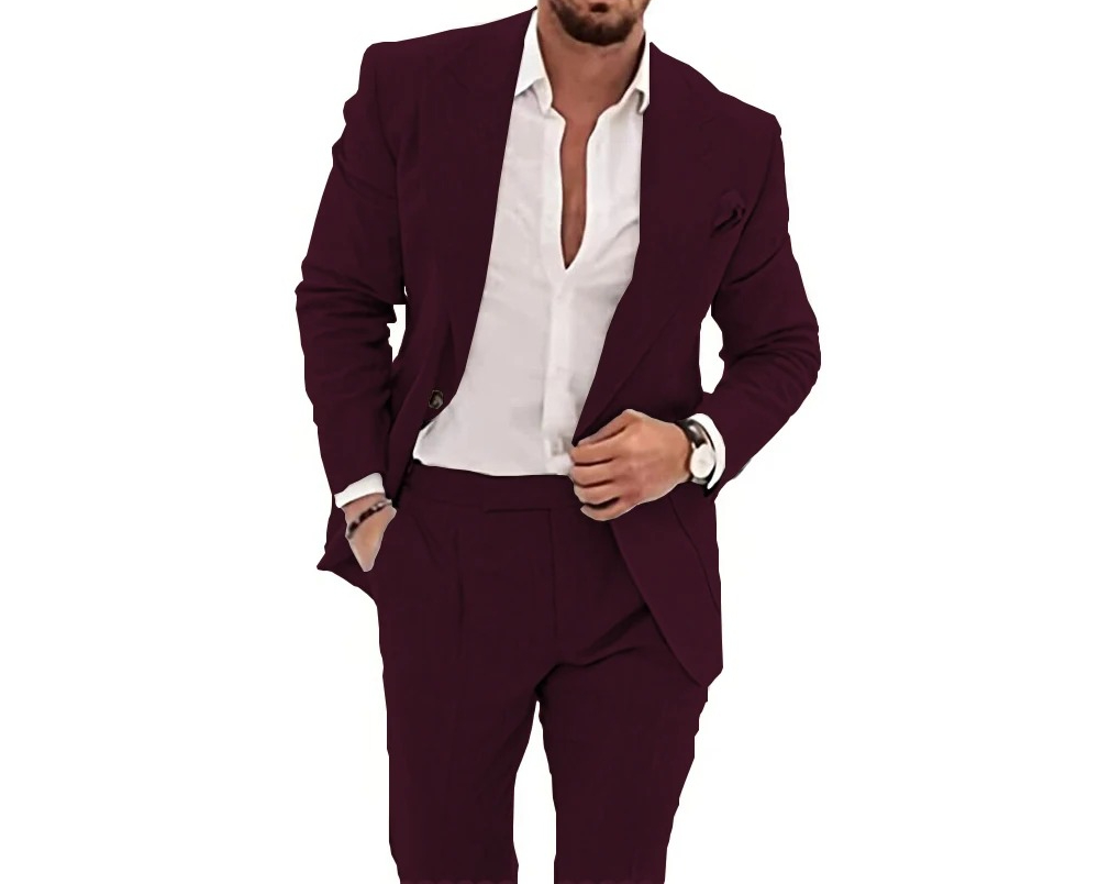 Casual Men's Flax Suits 2 Piec - огляд і ціна Summer Clothing Men Linen