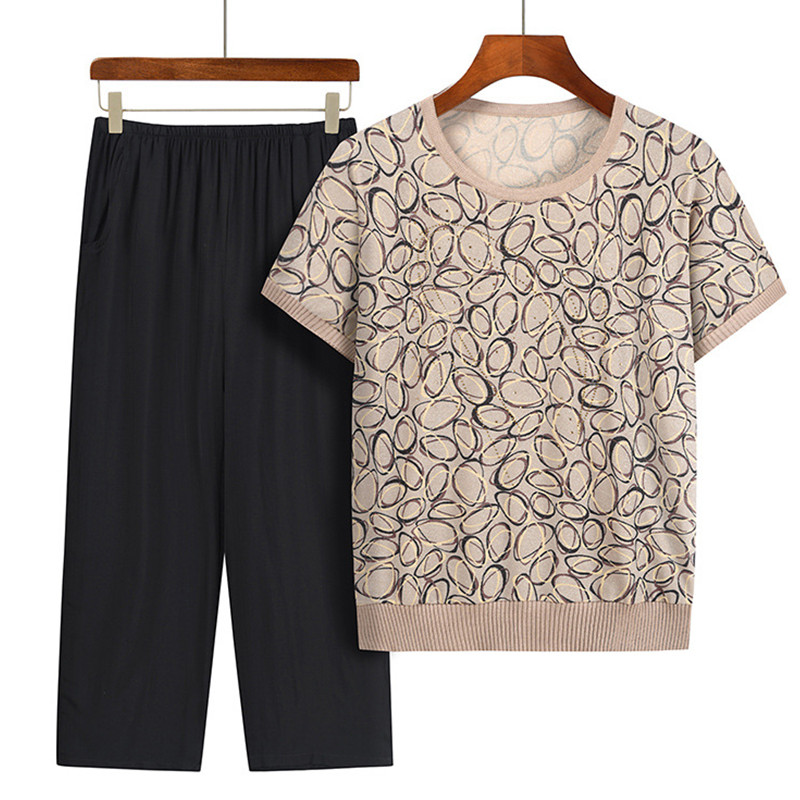 Casual Summer Grandma Two-Piec - огляд і ціна Summer Clothing For 60 Year Old Woman