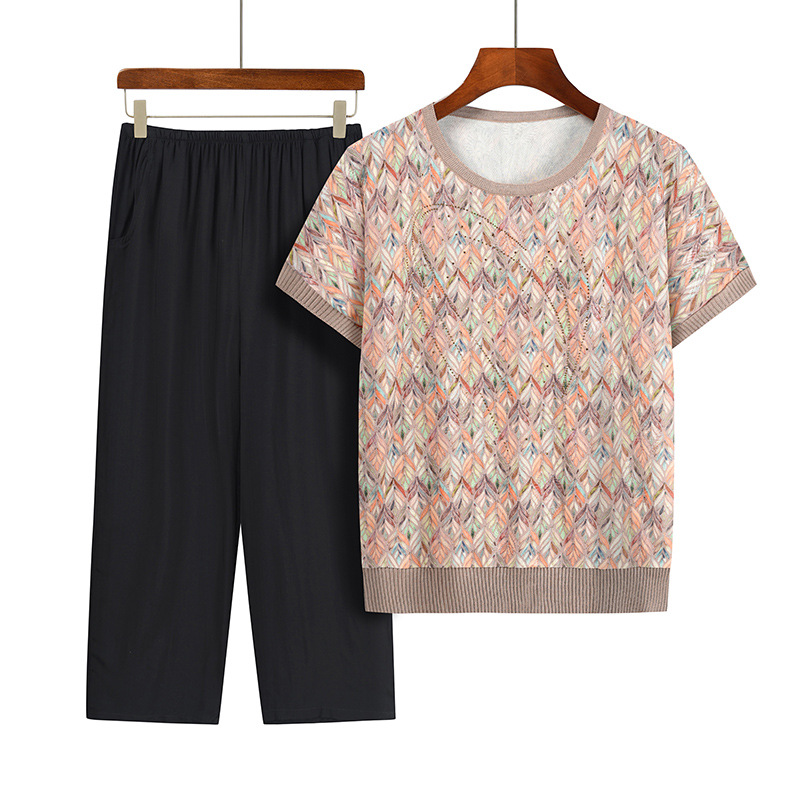 Casual Summer Grandma Two-Piec - огляд і ціна Summer Clothing For 60 Year Old Woman