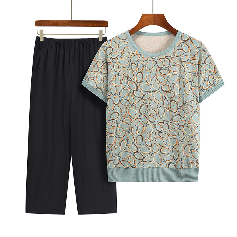 Casual Summer Grandma Two-Piec - огляд і ціна Summer Clothing For 60 Year Old Woman