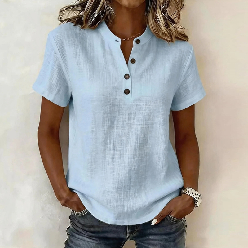 Summer Short Sleeve Basic Blou - огляд і ціна Summer Clothing Men Linen