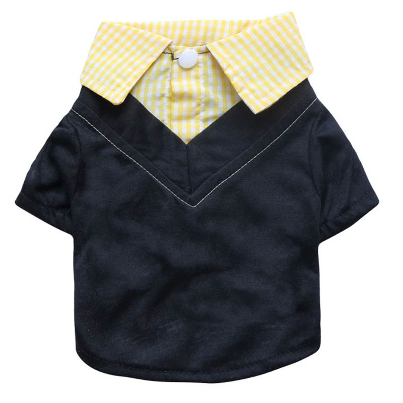 Plaid Dog Shirt Fake Two Piece - огляд і ціна Summer Dog Clothing