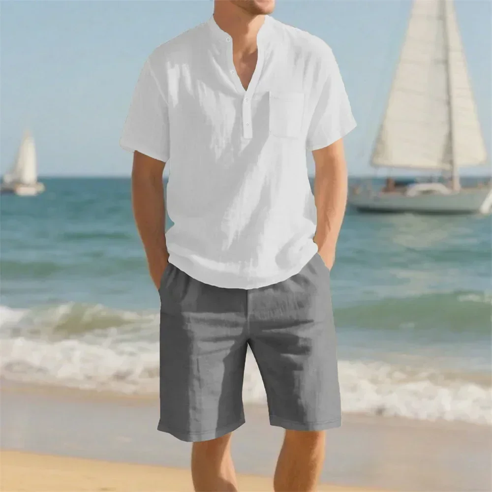 Men's Summer Sets Vacation Bea - огляд і ціна Summer Clothing Men Linen