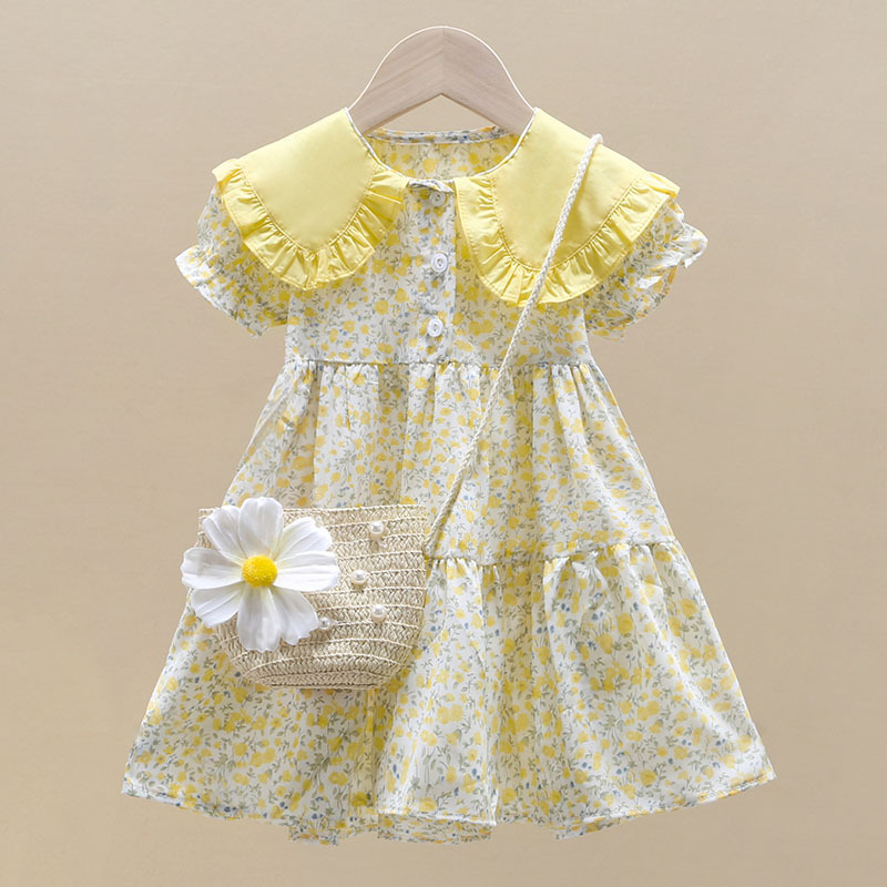 2PCS Summer Yellow Floral Chil - огляд і ціна Summer Clothing For Teen Girls