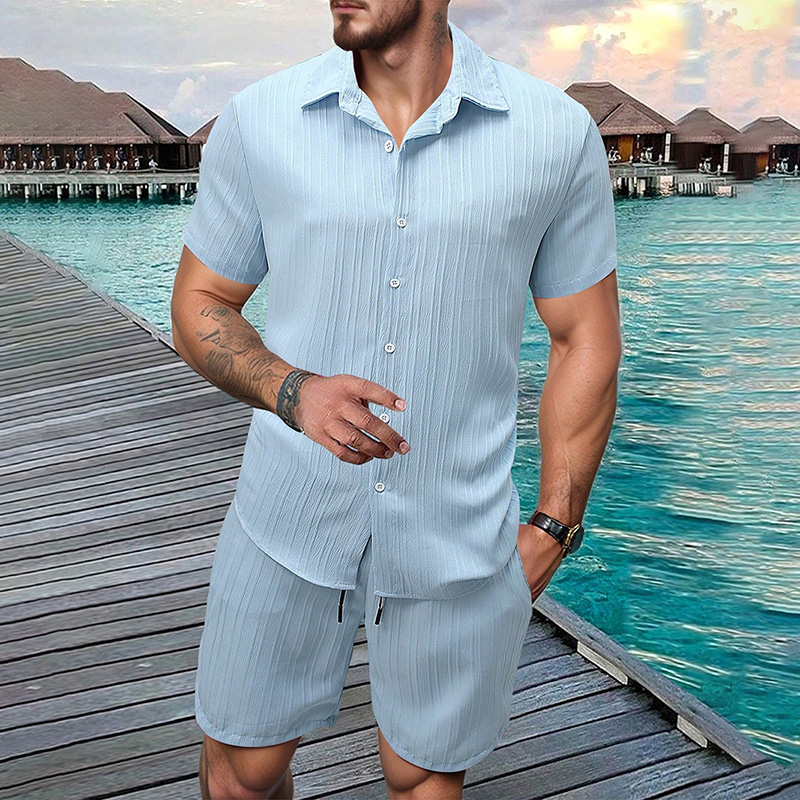 2026 New Men Vertical Wrinkle  - огляд і ціна Summer Clothing Men
