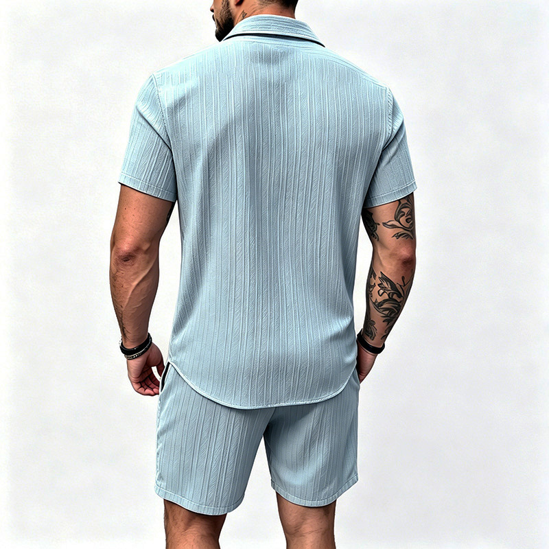 2026 New Men Vertical Wrinkle  - огляд і ціна Summer Clothing Men