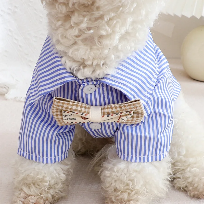 Dog Clothes Bowknot Striped Sh - огляд і ціна Summer Dog Clothing
