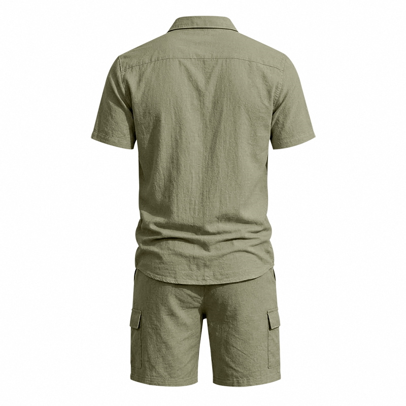 Men Summer American Linen Two  - огляд і ціна Summer Clothing Men Linen