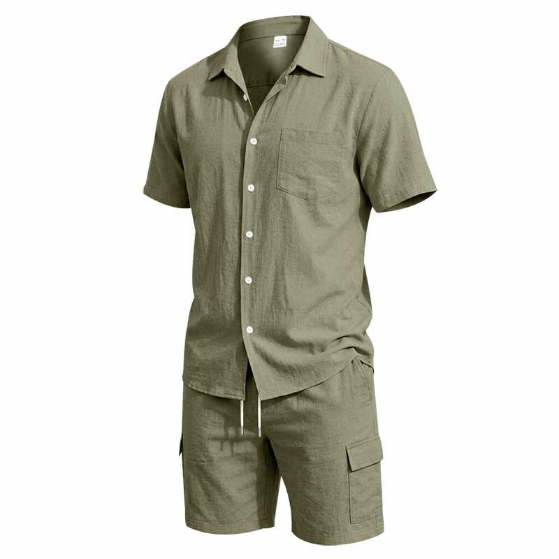 Men Summer American Linen Two  - огляд і ціна Summer Clothing Men Linen