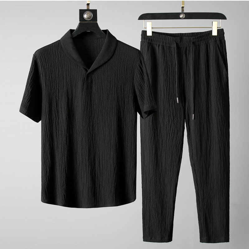 Summer Ultra-thin Two-piece Ic - огляд і ціна Summer Clothing Men Linen