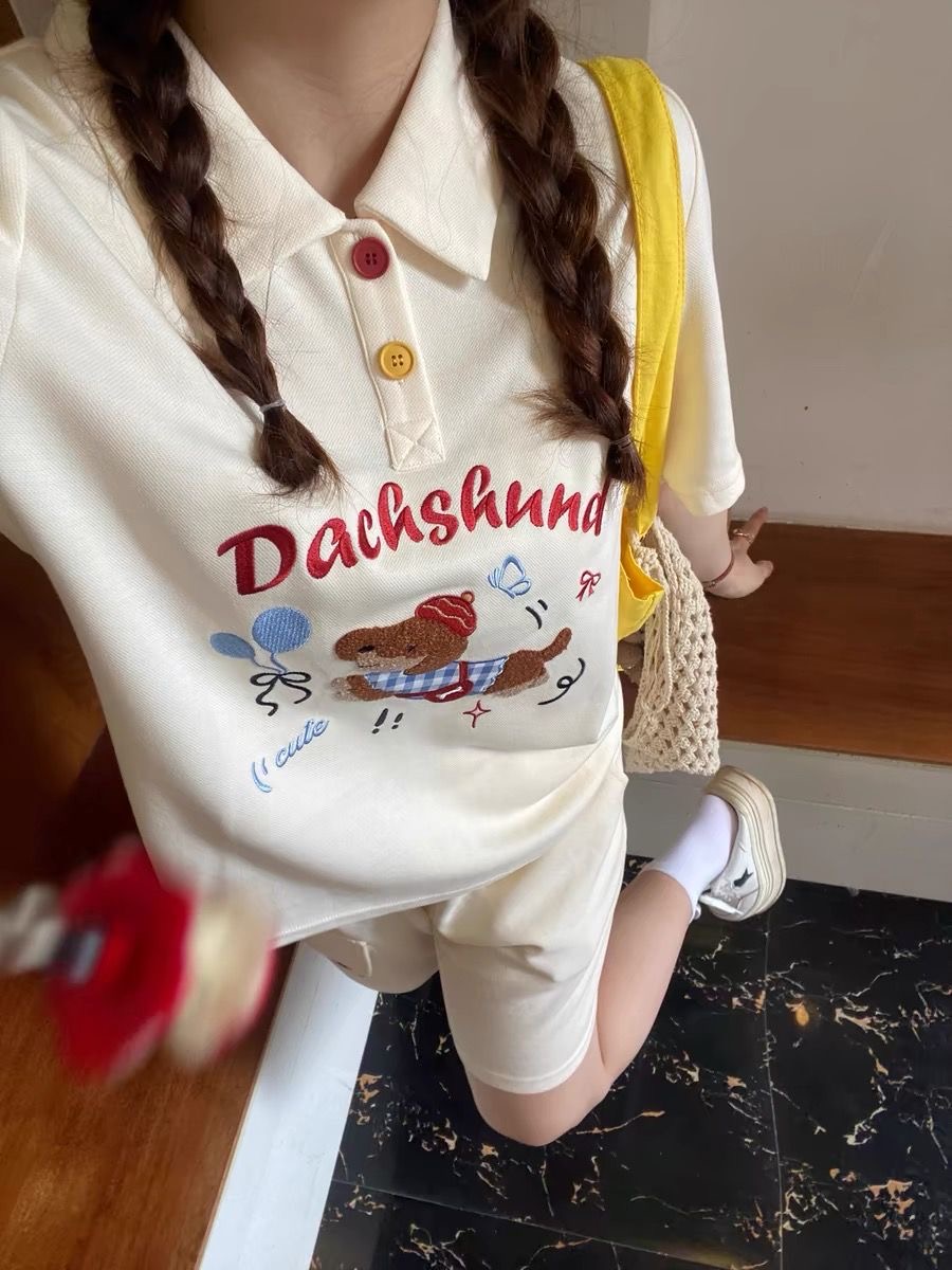 Kawaii Embroidery Dog Japan St - огляд і ціна Summer Dog Clothing