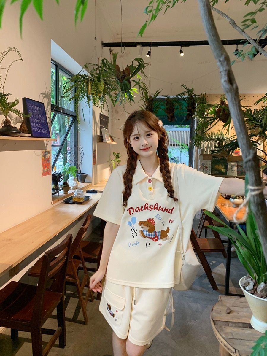 Kawaii Embroidery Dog Japan St - огляд і ціна Summer Dog Clothing